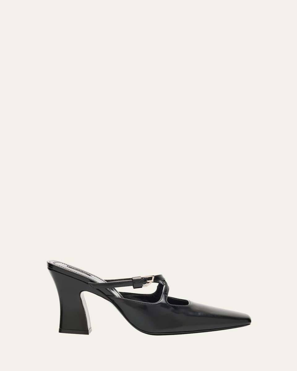 Nodstalgia Grace Leather Mule Pumps